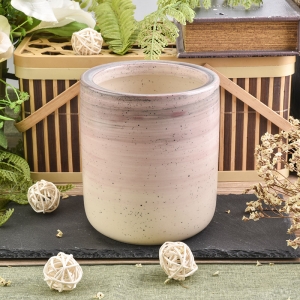 Shading glazed 22oz ceramic candle vessel supplier