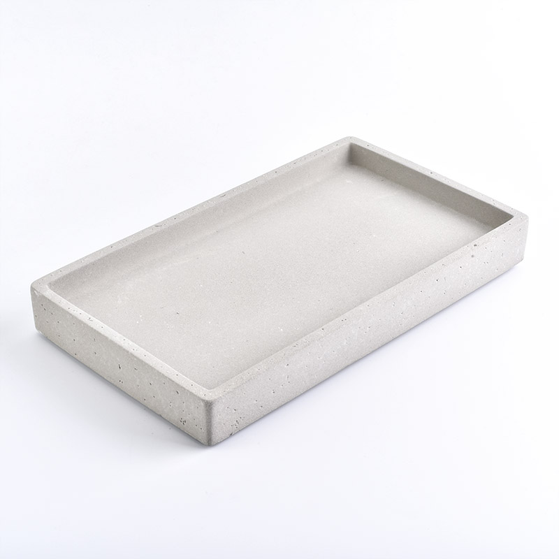 large concrete tray for bathware, for dinnerware