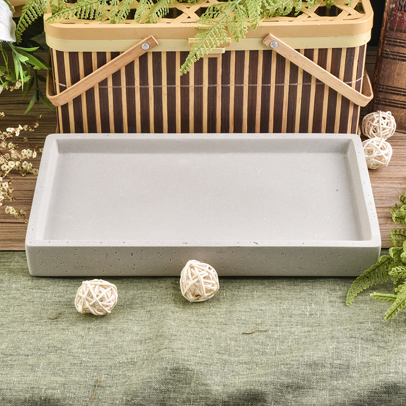 large concrete tray for bathware, for dinnerware