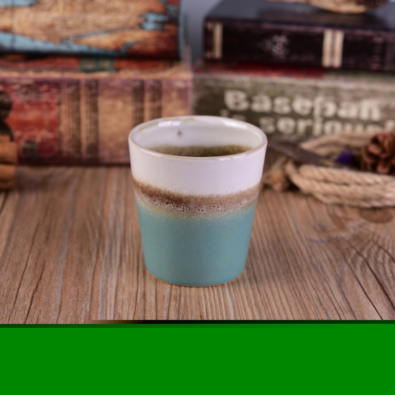 100ml color mixed V shape ceramic votive candle jar 100ml color mixed V shape ceramic votive candle jar