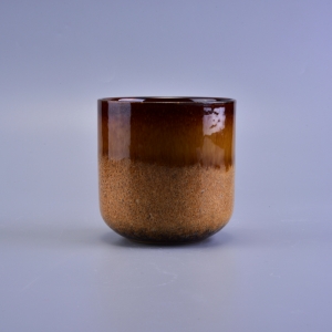 transmutation glaze ceramic candle container