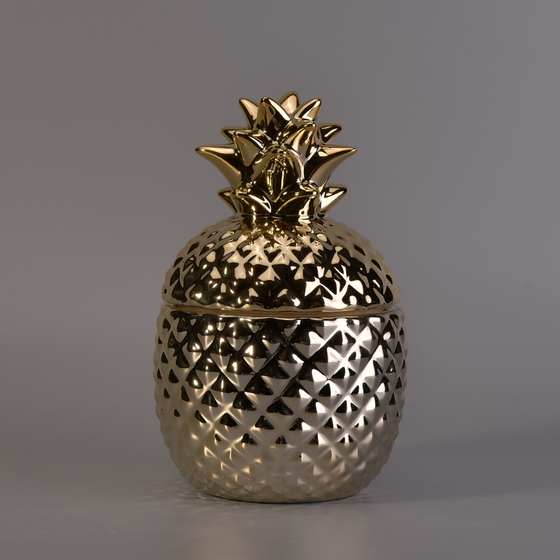 pineapple ceramic candle jar