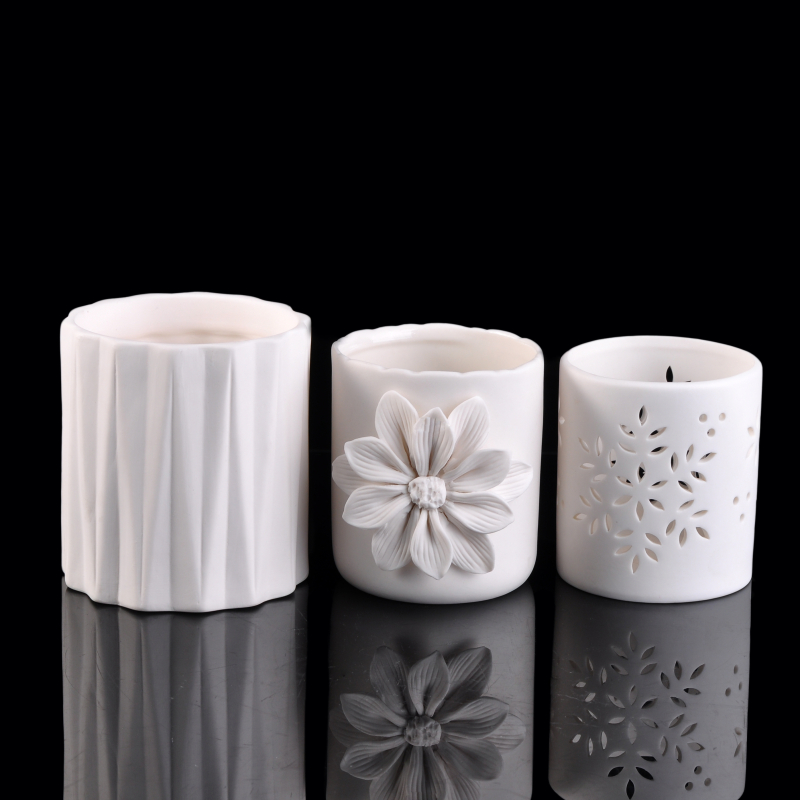 450ml white tree pattern ceramic candle jar 450ml white tree pattern ceramic candle jar