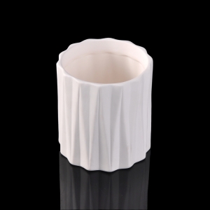 450ml white tree pattern ceramic candle jar