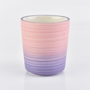 colorful glazing 347ml ceramic candle holders