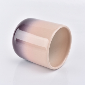 curved bottom pink glazed ceramic jar for candle making