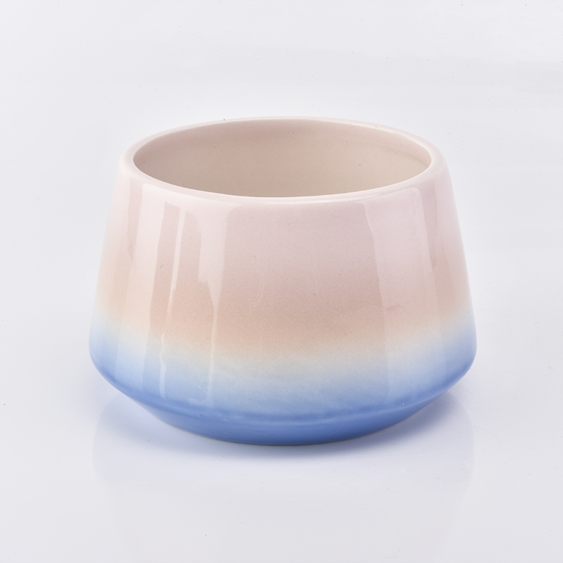 bell shaped ceramic candle jar for home decor