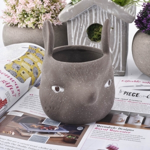 High quality creativity ceramic candle holder FOX shape clay container home decoration