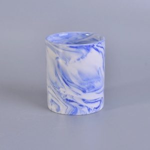 home decor tall marble ceramic candle jar