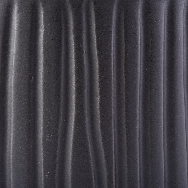 12oz Matte Black Ceramic Candle Holders