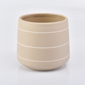 Matte Ceramic Candle Jar with Lid Wholesale