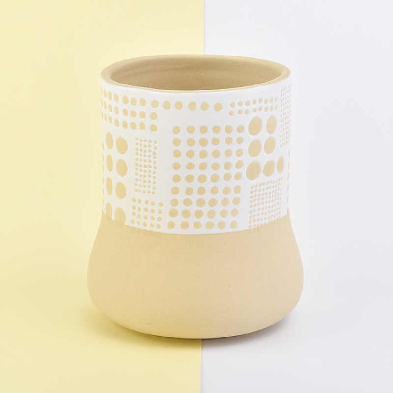 unique design ceramic candle jar