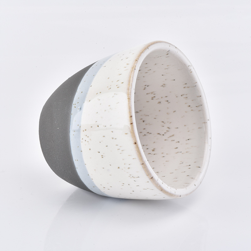 speckled ceramic candle votives