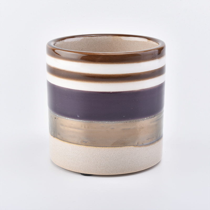 340ml wholesale ceramic candle jar with gold plated for candle making 340ml wholesale ceramic candle jar with gold plated for candle making