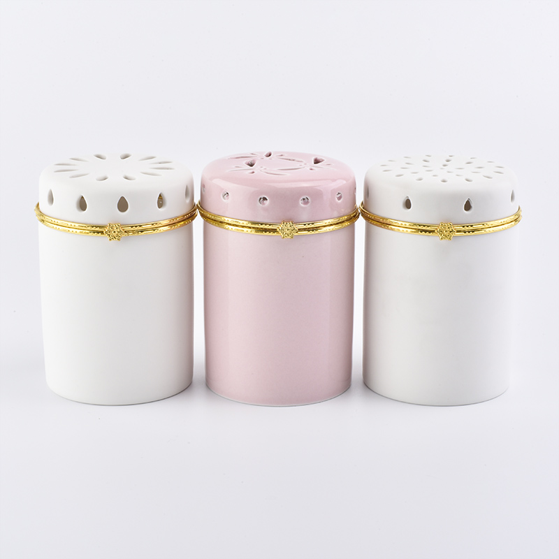 Round white Ceramic Candle Jars with heart shape Lid for Soy Candle Round white Ceramic Candle Jars with heart shape Lid for Soy Candle