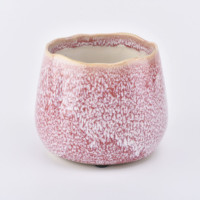 speckled ceramic candle jar