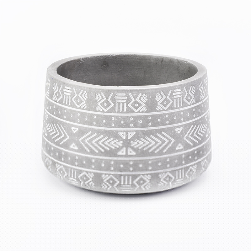 10oz matte gray with pattern candle jar for candle making
