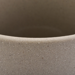 Vaso per candele in ceramica di colore giallo di forma rotonda all'ingrosso