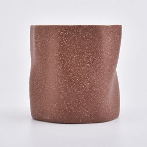 Matte Red Ceramic Candle Holders Home Decoration