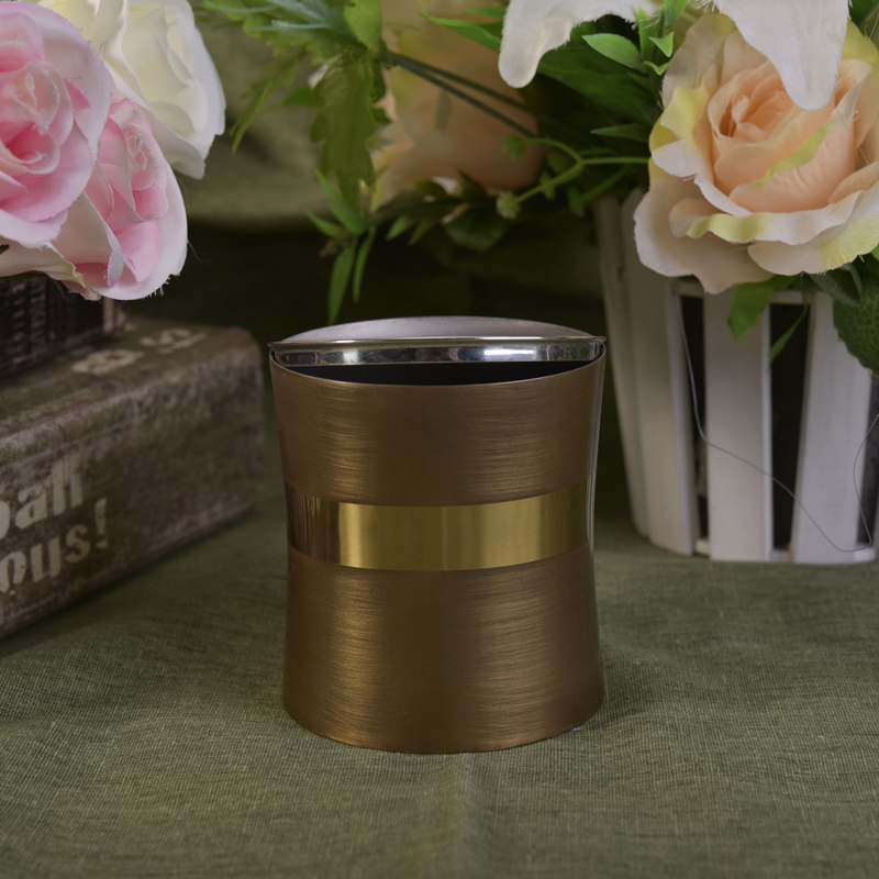 High quality copper plating scented wax stainless steel candle jars