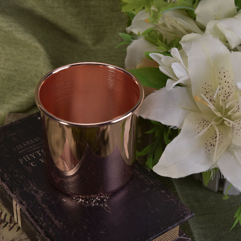 home decor metal copper candle jar