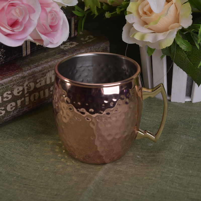 Luxury copper metal candle cup