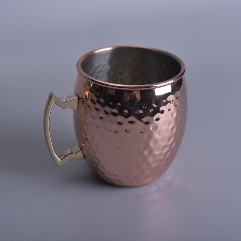 Luxury copper metal candle cup