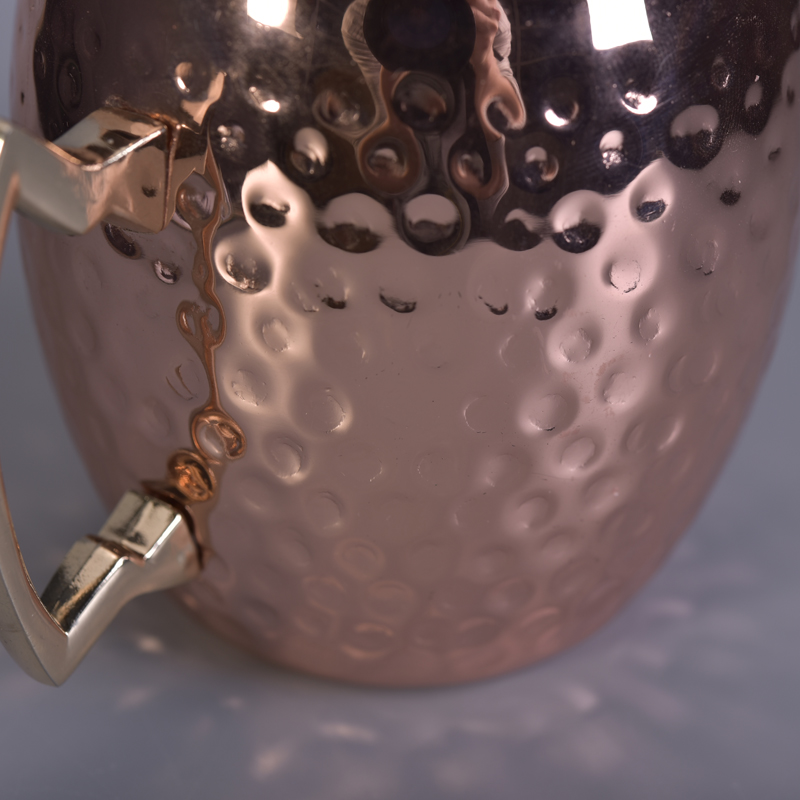 Luxury copper metal candle cup
