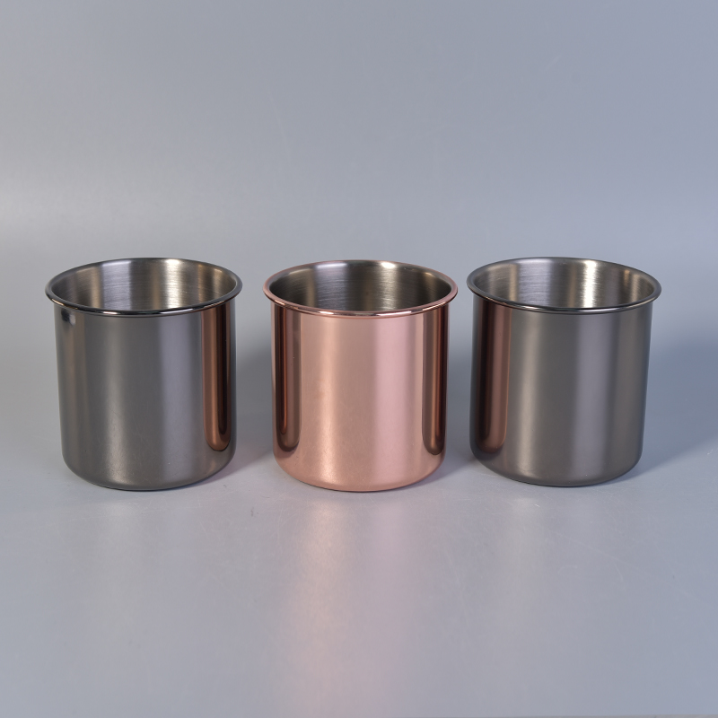 Stainless steel metal candle jars wholesale