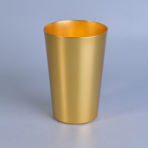 gold color alumium metal votive candle holder