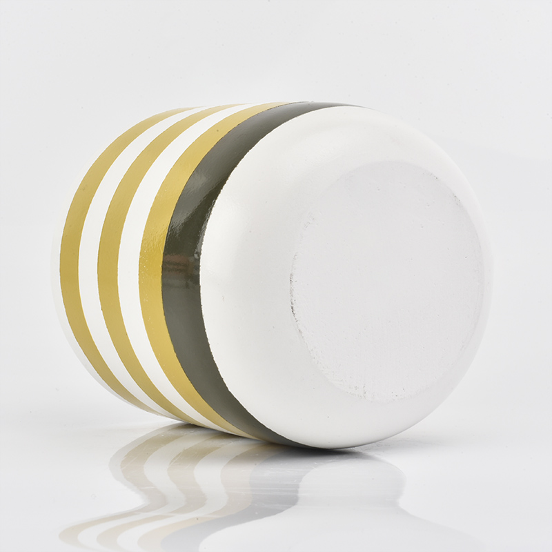 9oz hand painting concrete candle jars with round bottom