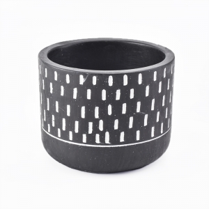 2019 Ny formgivning av naturlig stendekoration 10oz betongljushållare/burk