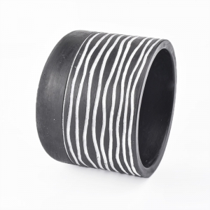 فريدة من نوعها الفاخرة غير لامع أسود 400ml جرار الشمعة ملموسة لديكور المنزل