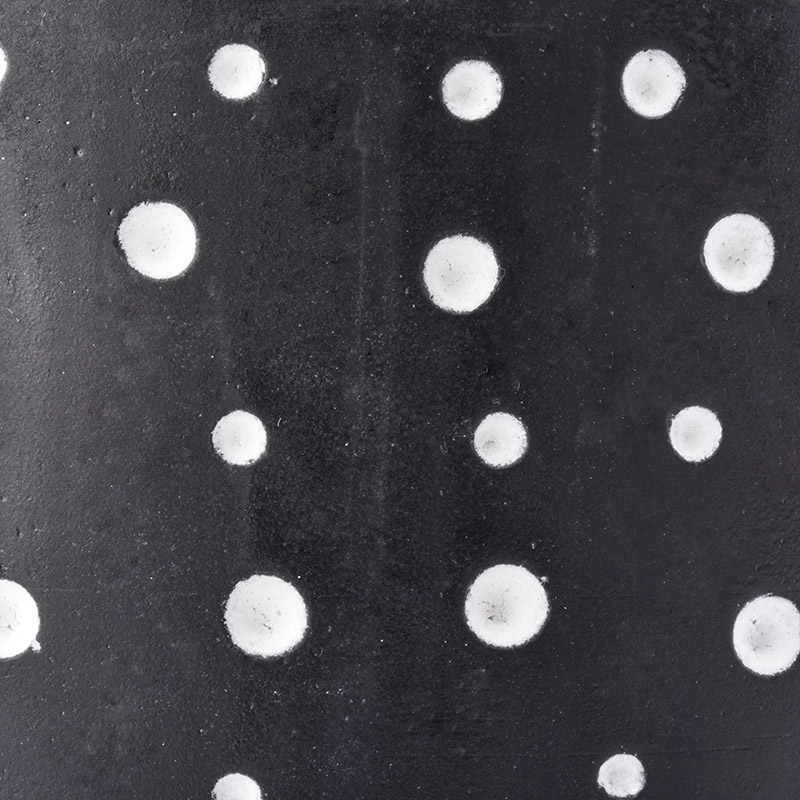 10oz matte black with white dot concrete candle jar for candle making
