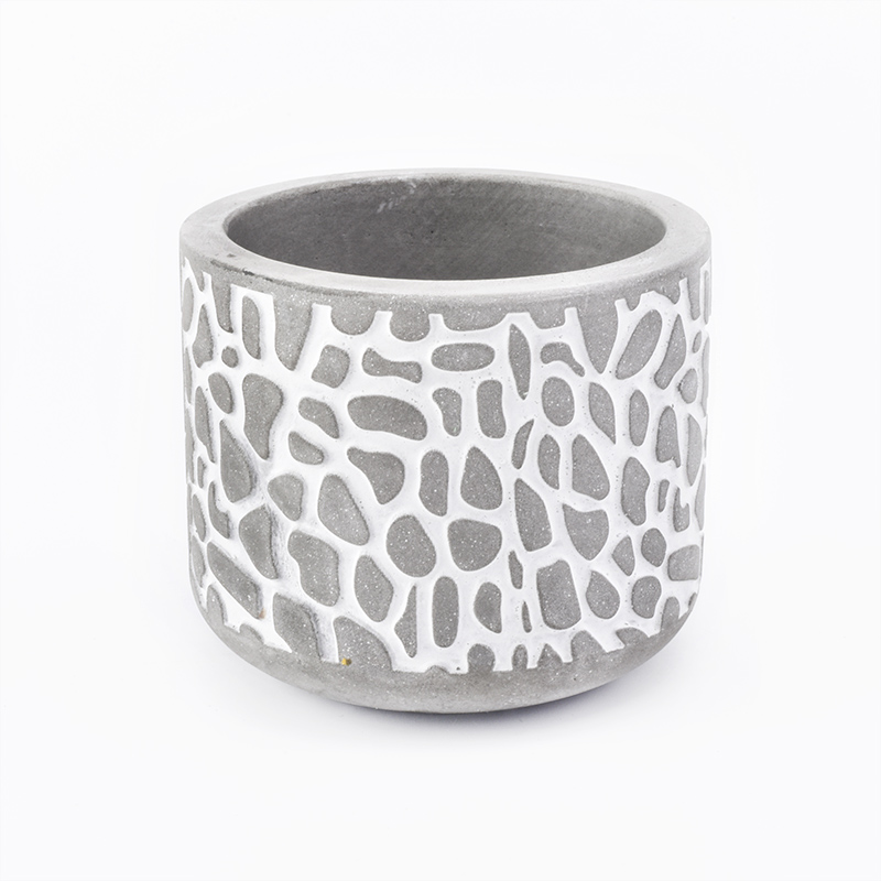 6 oz concrete candle holder