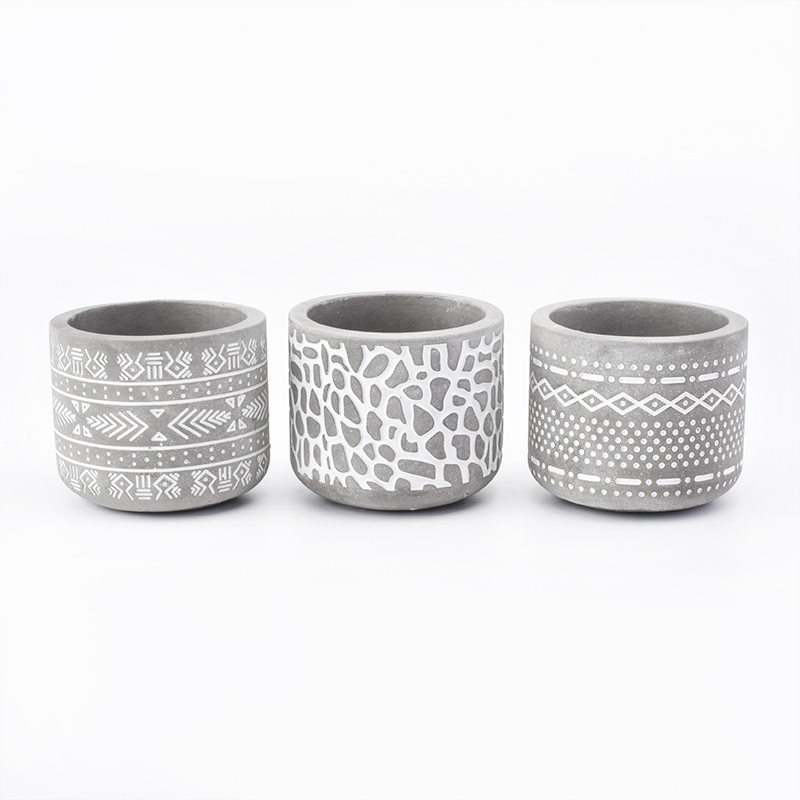 6oz concrete candle holders