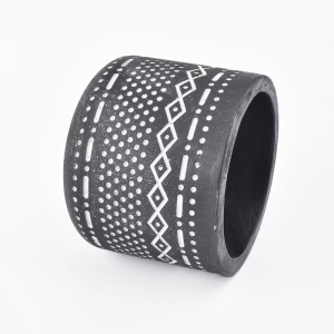 Black Cement Candle Jars Wholesale