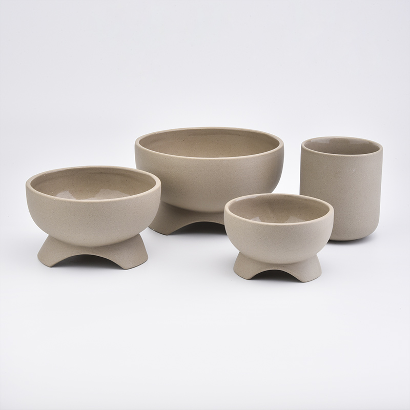 colored ceramic candle holders