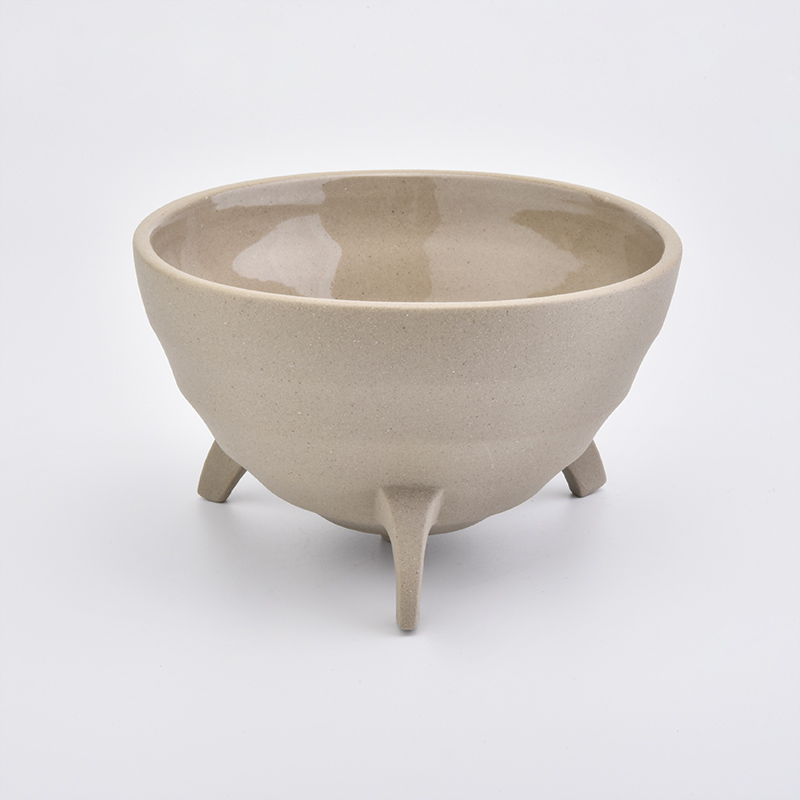 Luxury ceramic candle jars customized candle holder wholesales ceramic candle bowl