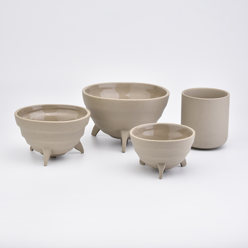 matte color ceramic candle holders