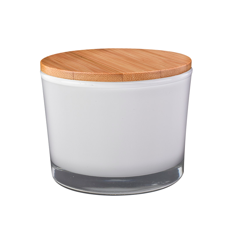 hot sales white 4 oz glass candle jar with lid