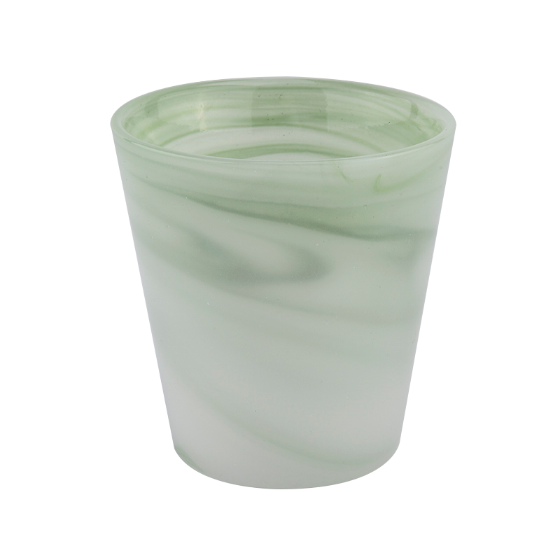 Luxury stone effect 200ml cylinder glass candle holder for home decorative