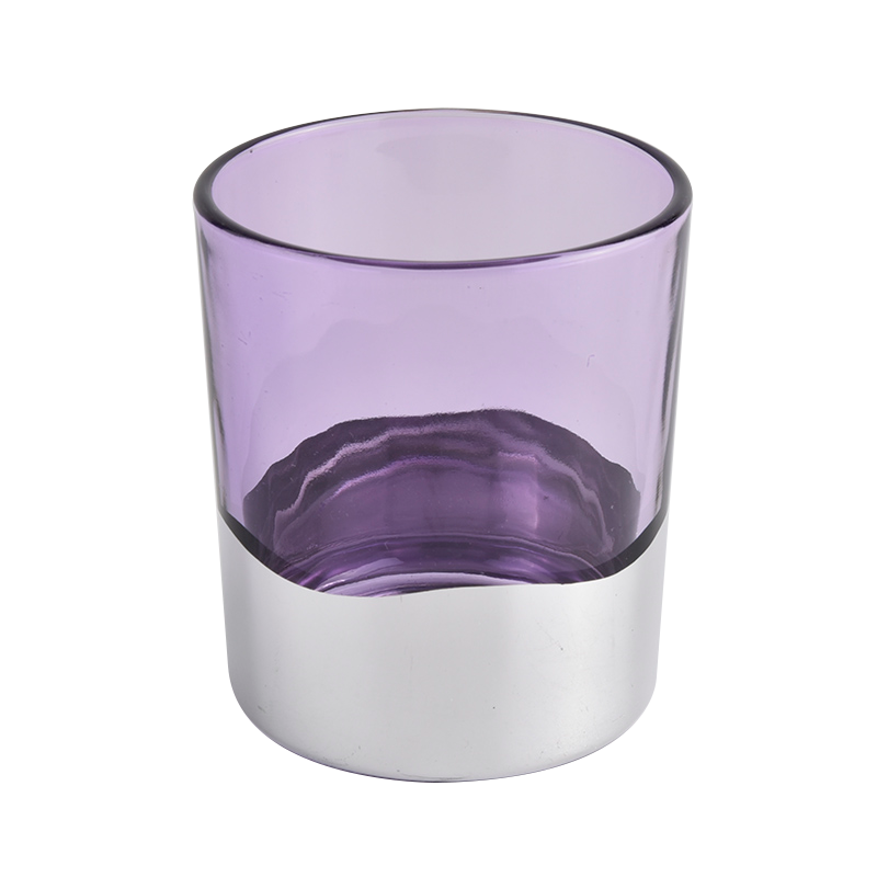 400ml electroplating and spray purple glass candle holder from Sunny Glassware