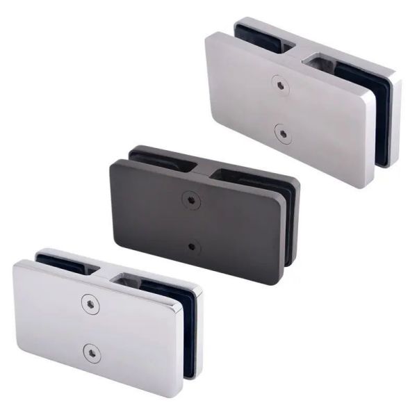 180-Grad-Glasclip aus Edelstahl für rahmenlose Glasgeländer mit Glaszapfen