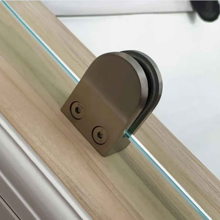 Para 8mm 10mm 12mm 13,52mm Vidro AISI 304 316 Braçadeira de vidro em forma de D de aço inoxidável