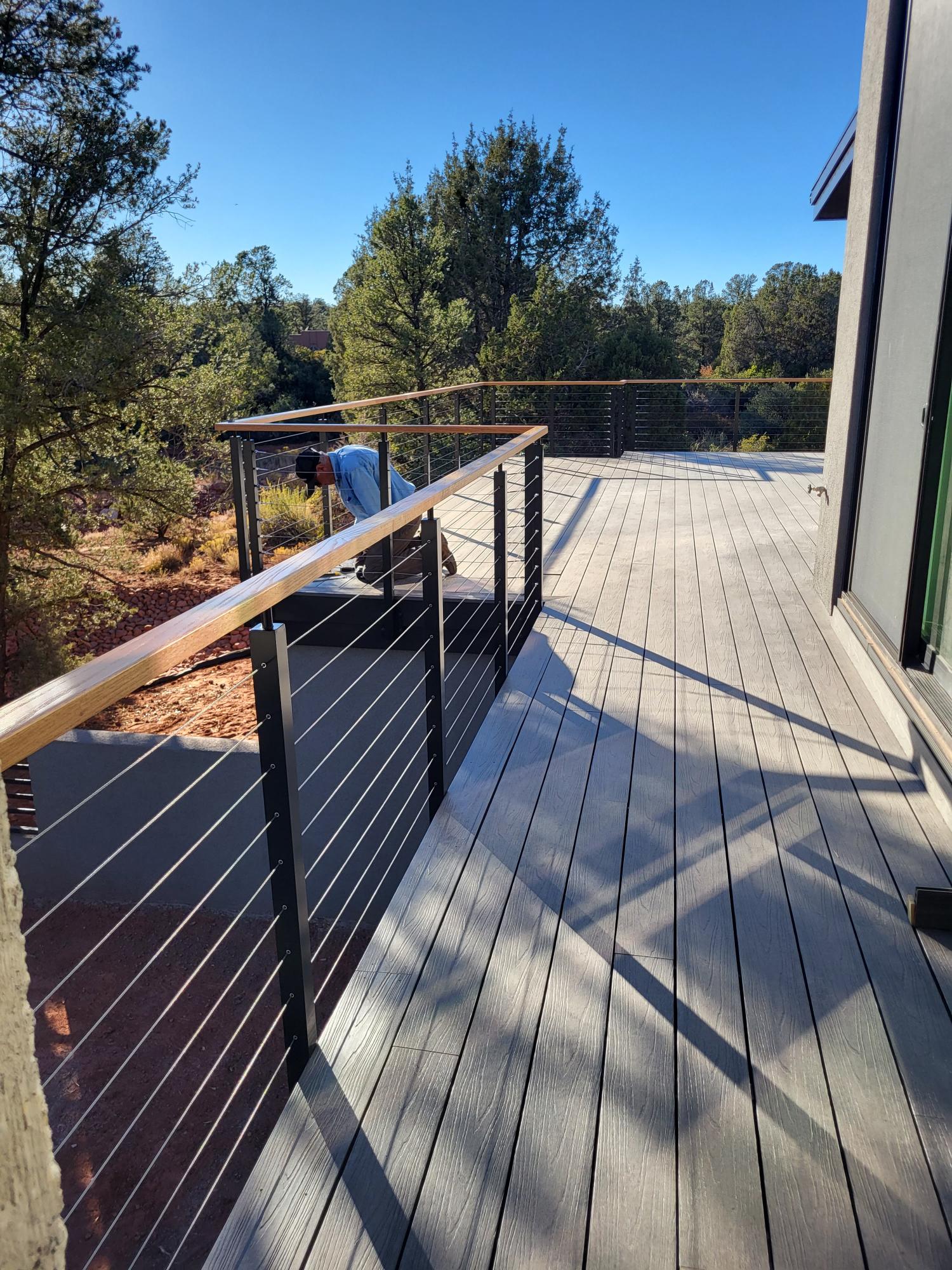 Cheap Price Aluminum Railing Balcony Staircase Aluminum Cable Post Railing