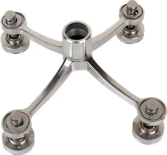 Κουρτινότοιχος 200mm τύπου Κ από ανοξείδωτο γυαλί αράχνη