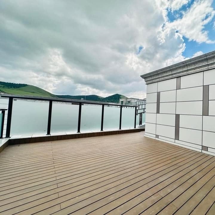 Villa House Rooftop Stainless Steel Glass Balustrade Column, Stainless Steel Glass Panels Railing