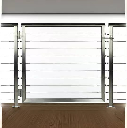 Outdoor rust proof 316 stainless steel wire cable railing Gate Kits