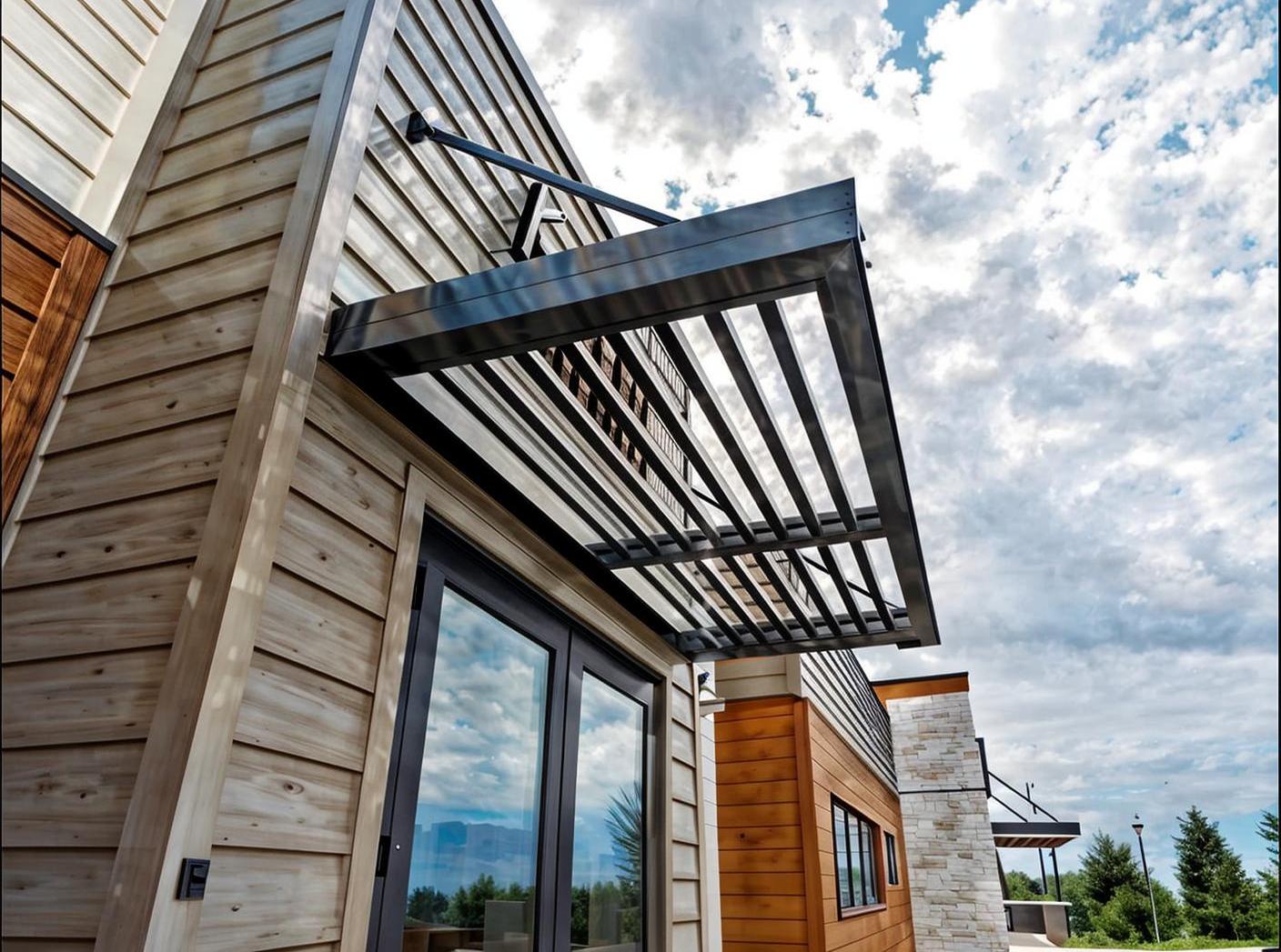 aluminum awning canopy for commercial and multifamily residential properties and family houses